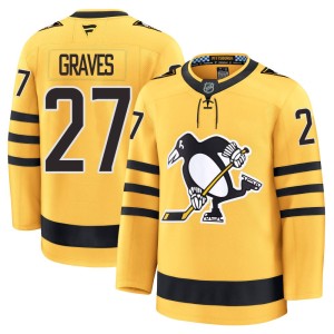 Ryan Graves Men's Fanatics Pittsburgh Penguins Premium Gold Alternate 2025 Jersey