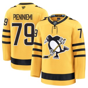 Emil Pieniniemi Men's Fanatics Pittsburgh Penguins Premium Gold Alternate 2025 Jersey