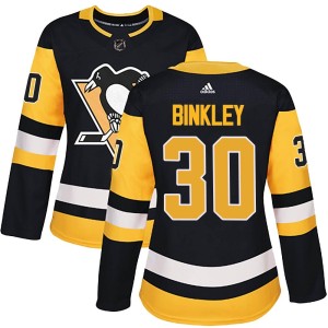Les Binkley Women's Adidas Pittsburgh Penguins Authentic Black Home Jersey
