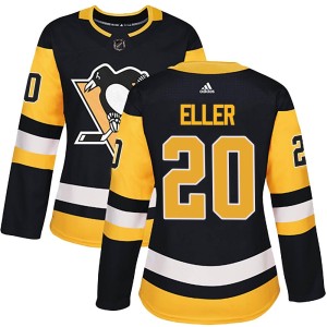 Lars Eller Women's Adidas Pittsburgh Penguins Authentic Black Home Jersey