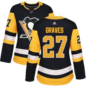 Ryan Graves Women's Adidas Pittsburgh Penguins Authentic Black Home Jersey