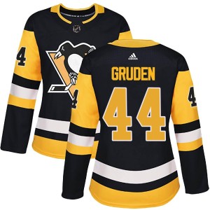 Jonathan Gruden Women's Adidas Pittsburgh Penguins Authentic Black Home Jersey