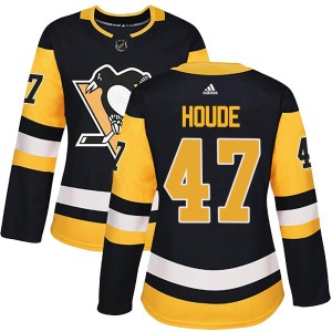 Samuel Houde Women's Adidas Pittsburgh Penguins Authentic Black Home Jersey