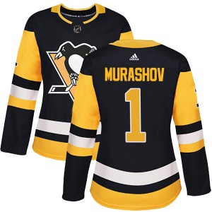 Sergei Murashov Women's Adidas Pittsburgh Penguins Authentic Black Home Jersey