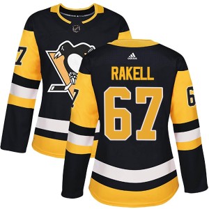 Rickard Rakell Women's Adidas Pittsburgh Penguins Authentic Black Home Jersey