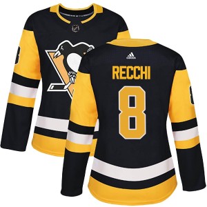 Mark Recchi Women's Adidas Pittsburgh Penguins Authentic Black Home Jersey