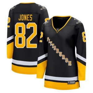 Caleb Jones Women's Fanatics Branded Pittsburgh Penguins Premier Black 2021/22 Alternate Breakaway Player Jersey