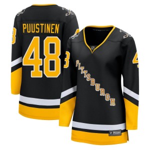 Valtteri Puustinen Women's Fanatics Branded Pittsburgh Penguins Premier Black 2021/22 Alternate Breakaway Player Jersey