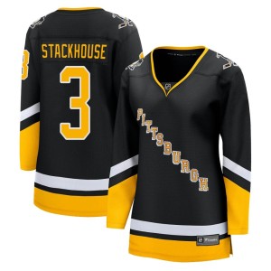 Ron Stackhouse Women's Fanatics Branded Pittsburgh Penguins Premier Black 2021/22 Alternate Breakaway Player Jersey