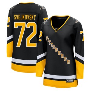 Lukas Svejkovsky Women's Fanatics Branded Pittsburgh Penguins Premier Black 2021/22 Alternate Breakaway Player Jersey