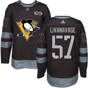 Jake Livanavage Youth Pittsburgh Penguins Authentic Black 1917-2017 100th Anniversary Jersey