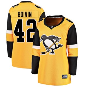 Leo Boivin Women's Fanatics Branded Pittsburgh Penguins Breakaway Gold Alternate Jersey