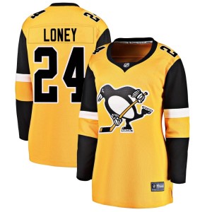 Troy Loney Women's Fanatics Branded Pittsburgh Penguins Breakaway Gold Alternate Jersey