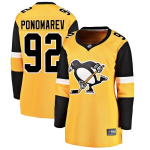 Vasily Ponomarev Women's Fanatics Branded Pittsburgh Penguins Breakaway Gold Alternate Jersey