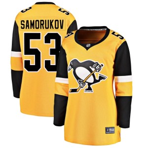 Dmitri Samorukov Women's Fanatics Branded Pittsburgh Penguins Breakaway Gold Alternate Jersey