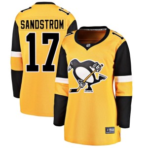 Tomas Sandstrom Women's Fanatics Branded Pittsburgh Penguins Breakaway Gold Alternate Jersey