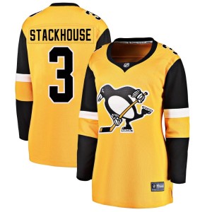Ron Stackhouse Women's Fanatics Branded Pittsburgh Penguins Breakaway Gold Alternate Jersey